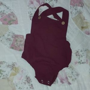 Unisex Natural Boutique Romper Bubble Baby